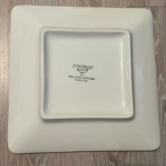 Williams Sonoma White Square Dinner Plate 11.75” Charger I Patrizi Italy Ivory - Picture 2 of 7